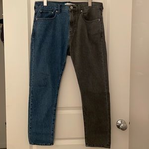 PacSun Men’s Slim Taper Blue & Black Jeans